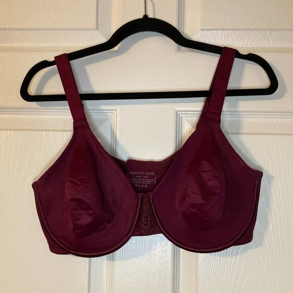 Vanity Fair Beauty Back Full Figure Underwire Minimizer Bra (76080) Purple 38DD - Picture 1 of 5